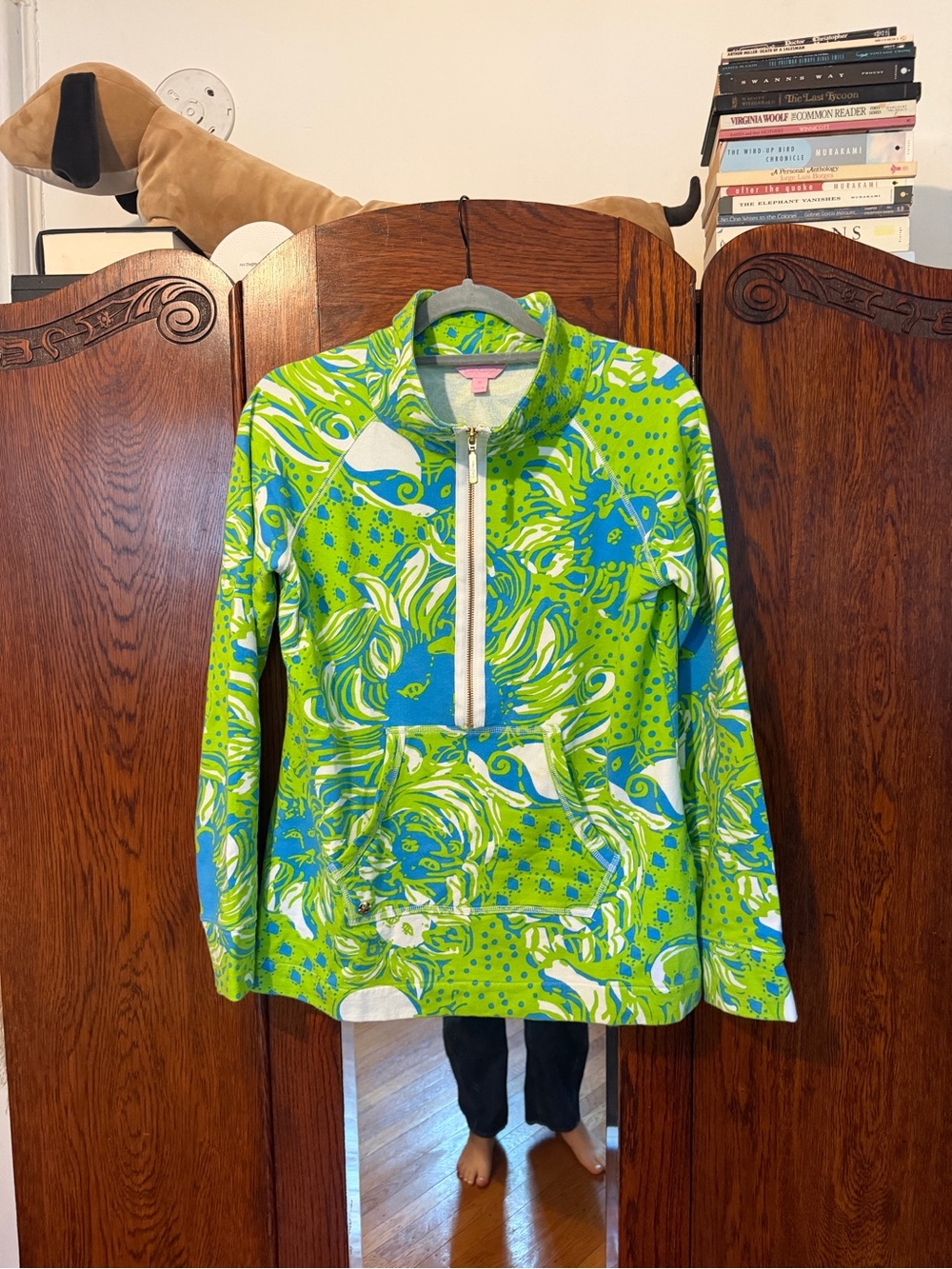 Lilly Pulitzer Roar of the Jungle Half-Zip Pullover Popover Sweatshirt